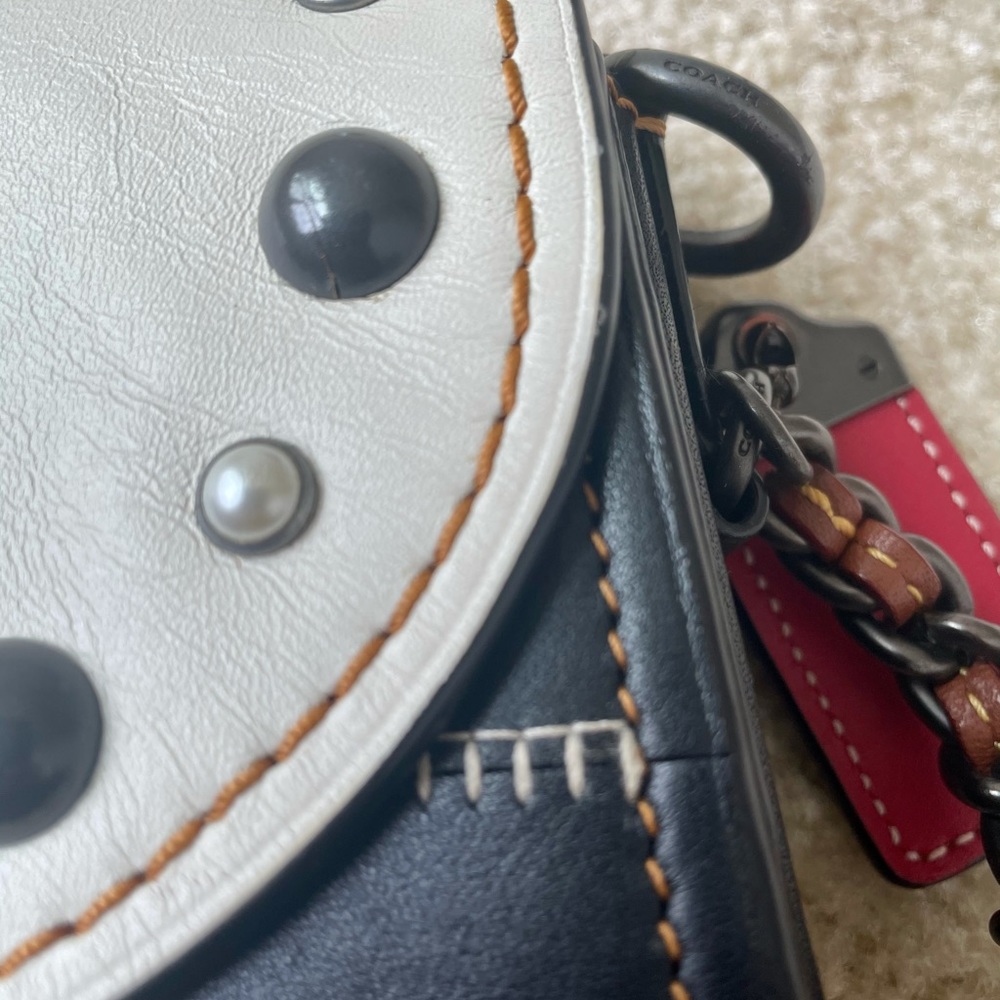 Coach Turnlock Saddle 17 Prairie Patchwork Leather - image 7